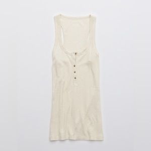 Aerie No BS Waffle Henley Tank